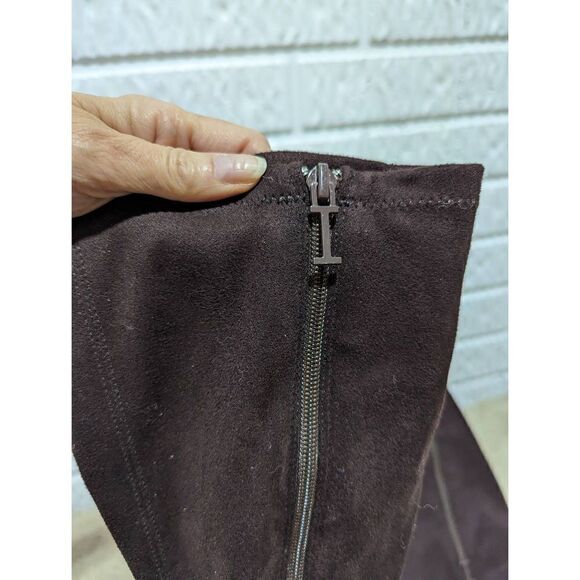 Isaac Mizrahi for Target Women's Brown Faux Suede Heeled Jeni Boots Size 9.5 - Picture 3 of 6